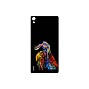 MAHOOT Rainbow Hair Digital Art Cover Sticker for Huawei Ascend P7