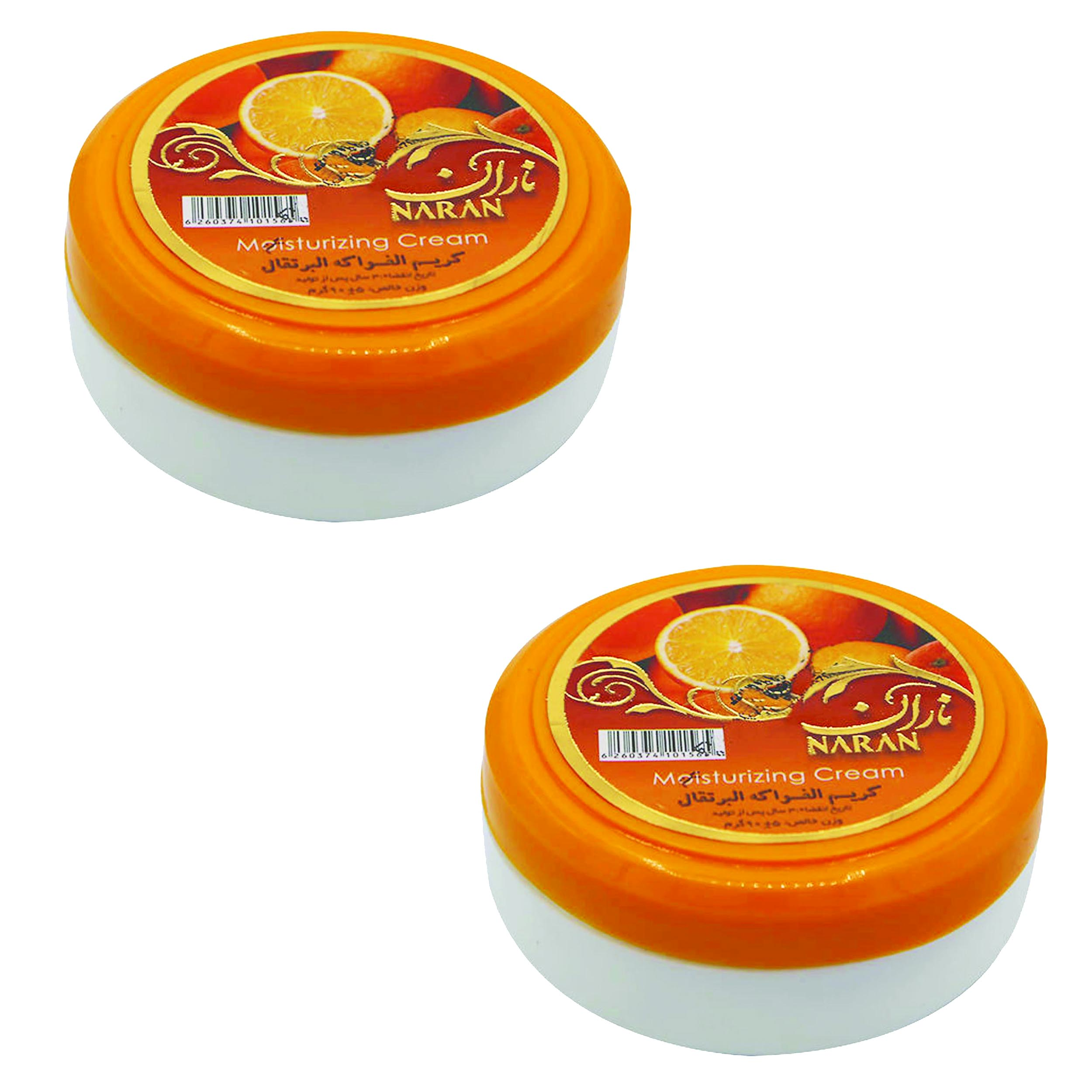 کرم مرطوب کننده ناران مدل پرتقال وزن 90 گرم مجموعه 2 عددی