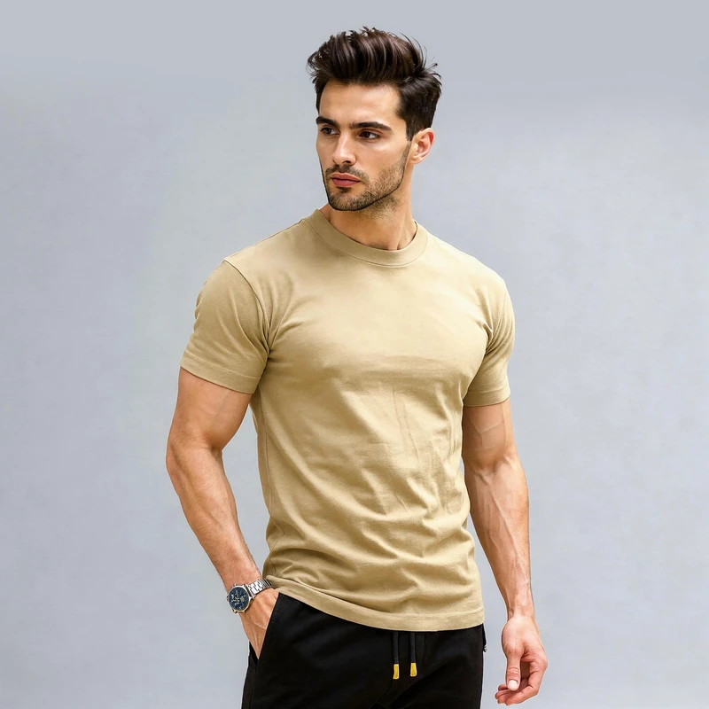 تی شرت اورسایز آستین کوتاه مردانه مدل 1086-007