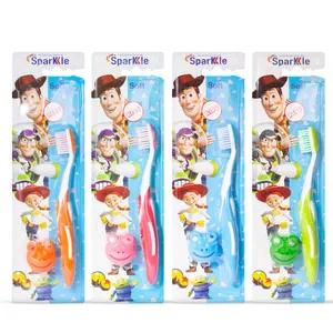 مسواک کودک اسپارکل مدل TOY S14 با برس نرم مجموعه 4 عددی