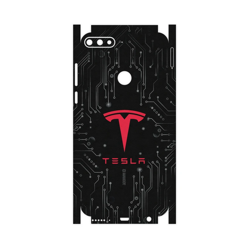 برچسب پوششی ماهوت مدل TESLA-Motors-FullSkin مناسب برای گوشی موبایل هوآوی Y7 Prime 2018