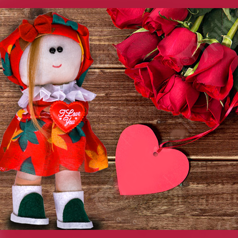 عروسک طرح دختر روسی مدل لاو کد 113 ارتفاع 23 سانتی متر