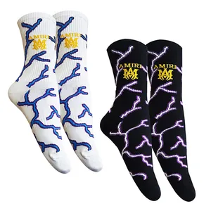 جوراب ورزشی ساق بلند مردانه تن پوش هنگامه مدل پنبه کش اسپرت رعد و برق بسته 2 عددی