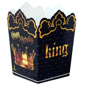 ظرف پاپ کورن طرح تاج بسته 10 عددی