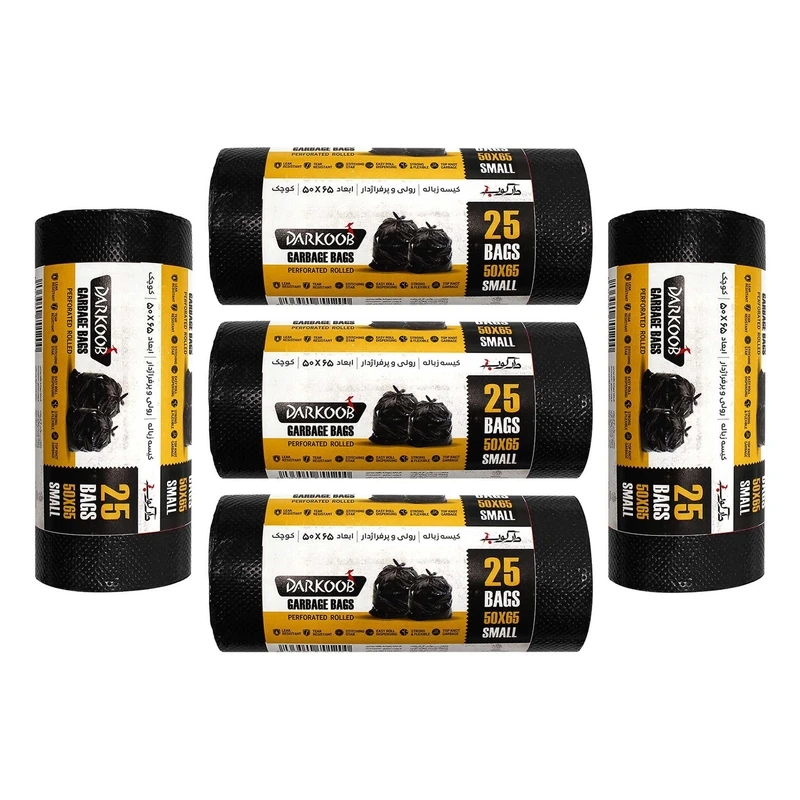 کیسه زباله دارکوب کد B25 سایز کوچک مجموعه 5 عددی