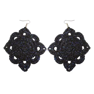 گوشواره دست دوز زنانه مدل قلاب بافی کد Gosh - 009