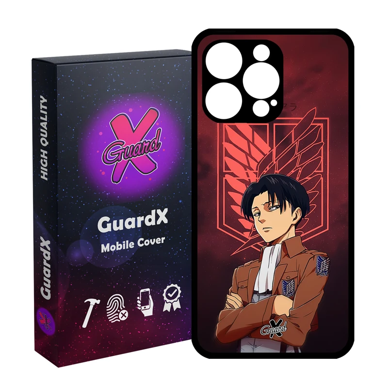 کاور گارد ایکس طرح Levi Anime مدل Glass10478 مناسب برای گوشی موبایل اپل iPhone 15 Pro Max