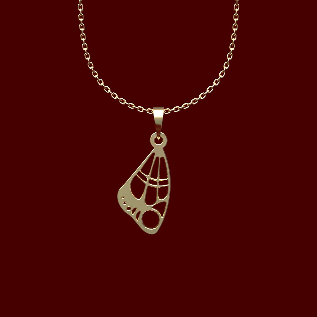 گردنبند طلا 18 عیار زنانه مدوپد مدل پروانه کد MM2-1-1267 - - 1