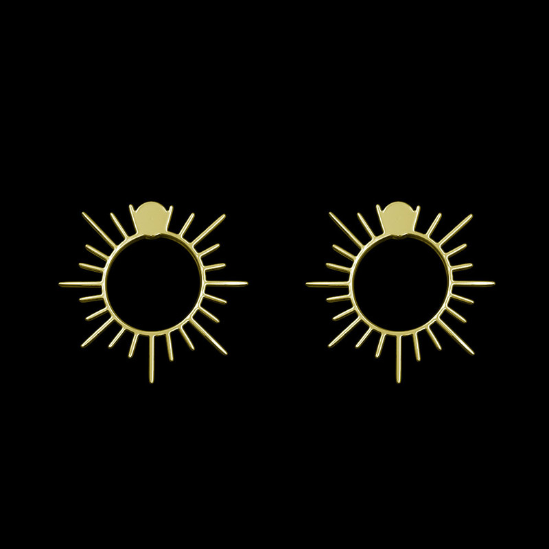 گوشواره طلا 18 عیار زنانه مدوپد مدل ستاره کد GA1-15418