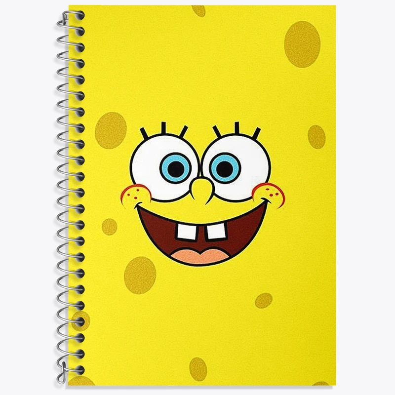 دفتر زبان 50 برگ خندالو مدل سه خط طرح باب اسفنجی کد N1946