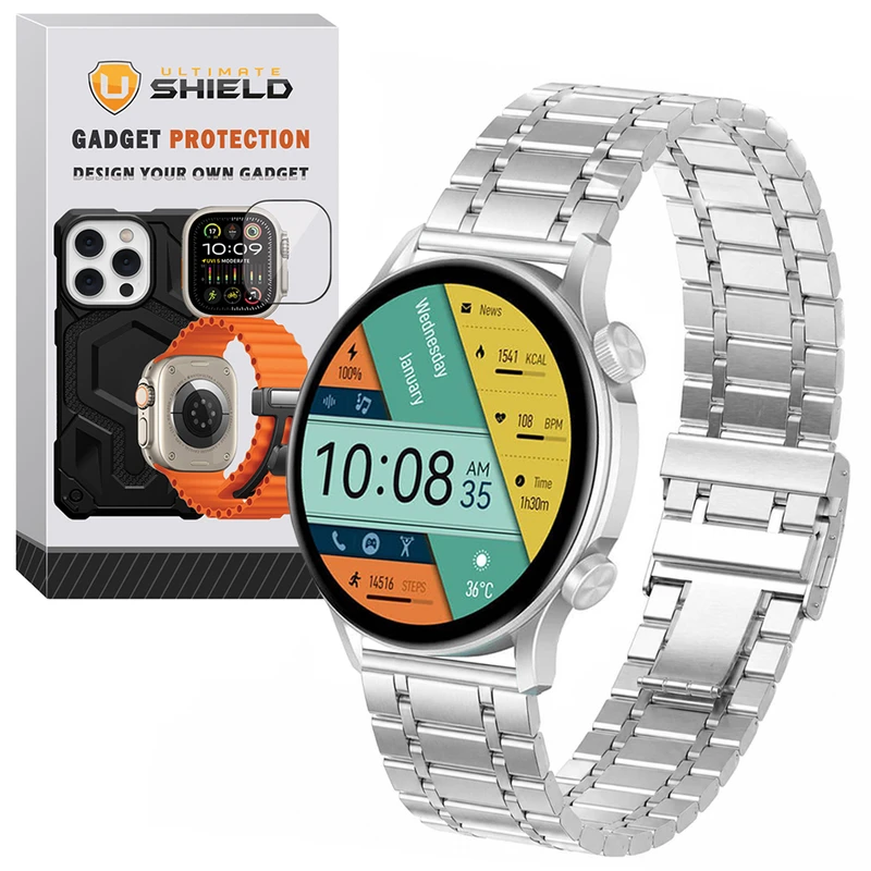 بند آلتیمیت شیلد مدل 5L Steel TW مناسب برای ساعت هوشمند هپی تاچ K59 Pro / K56 Pro Ultra 22mm