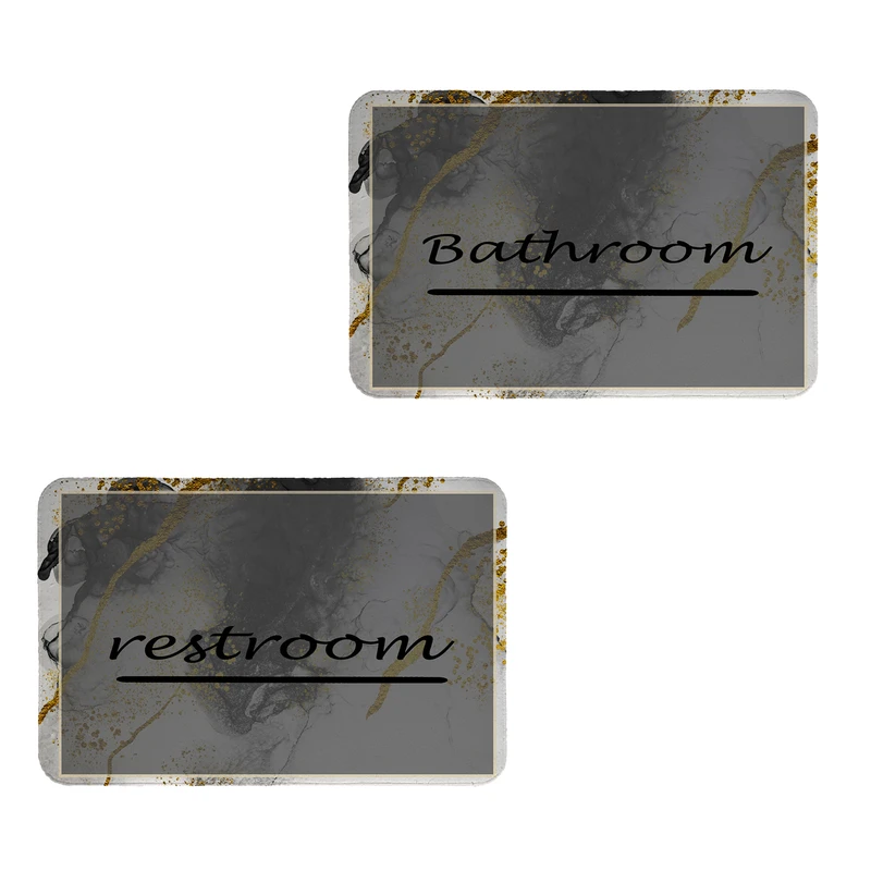  پادری طرح  Restroom & Bathroom کد 8694 سایز 60x40 سانتی متر مجموعه دو عددی