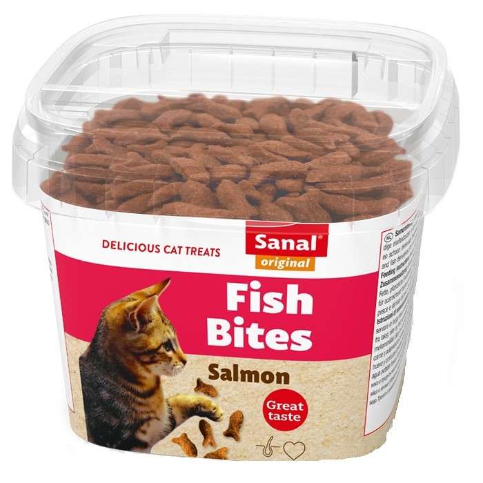 تشویقی گربه سانال مدل ماهی Fish Bites in cup وزن 75 گرم