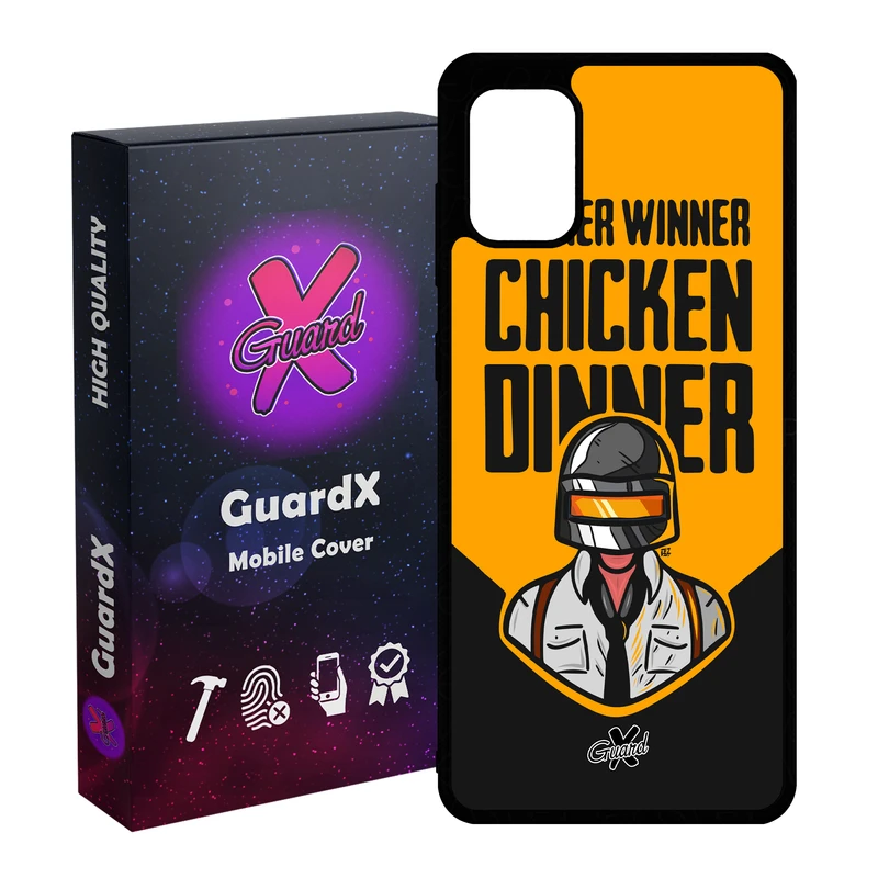 کاور گارد ایکس طرح Pubg مدل Glass10182 مناسب برای گوشی موبایل سامسونگ Galaxy A51