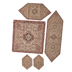 ست 5 تکه رومیزی ترمه  مدل سالار کد ts06