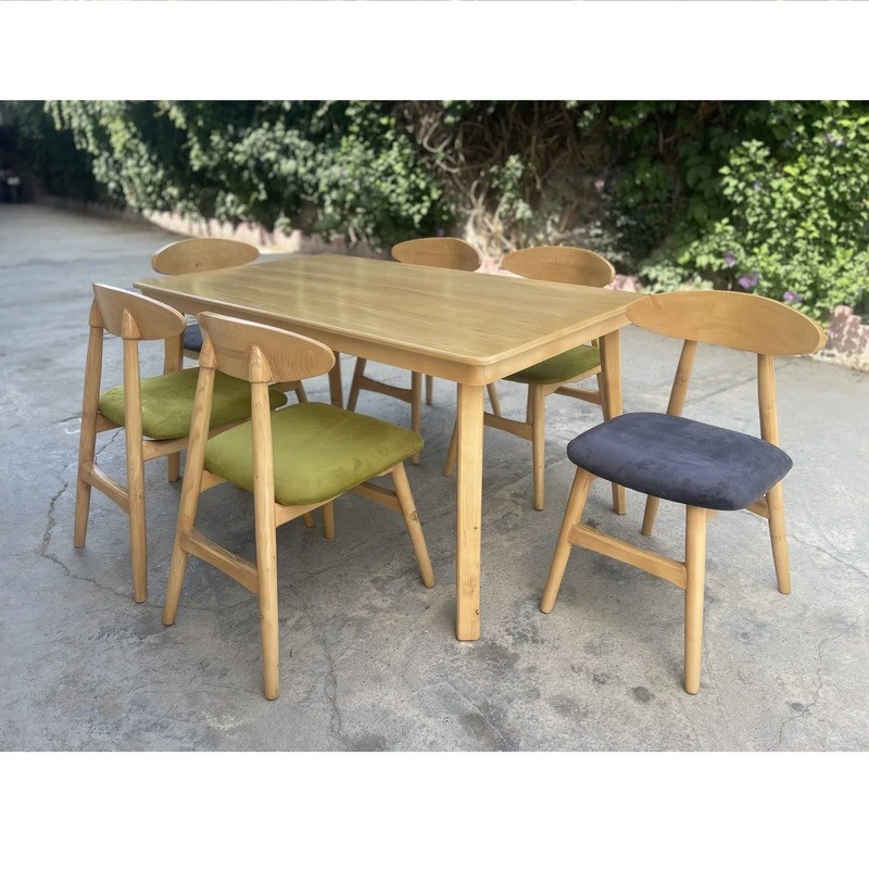 میز و صندلی ناهارخوری شش نفره گروه تولید اسپیناس مدل Van-Lux6-250006