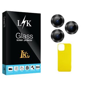 محافظ پشت گوشی ال کا جی مدل LK Glass FLL مناسب برای گوشی موبایل اپل iPhone 13 Pro  به همراه محافظ لنز دوربین