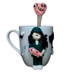 ماگ سرامیکی مدل ماما کد 02001 به همراه قاشق