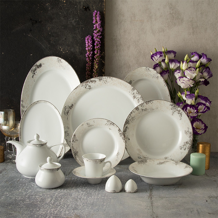 سرویس غذاخوری 81 پارچه چینی زرین ایران مدل شهرزاد کلودیا درجه عالی