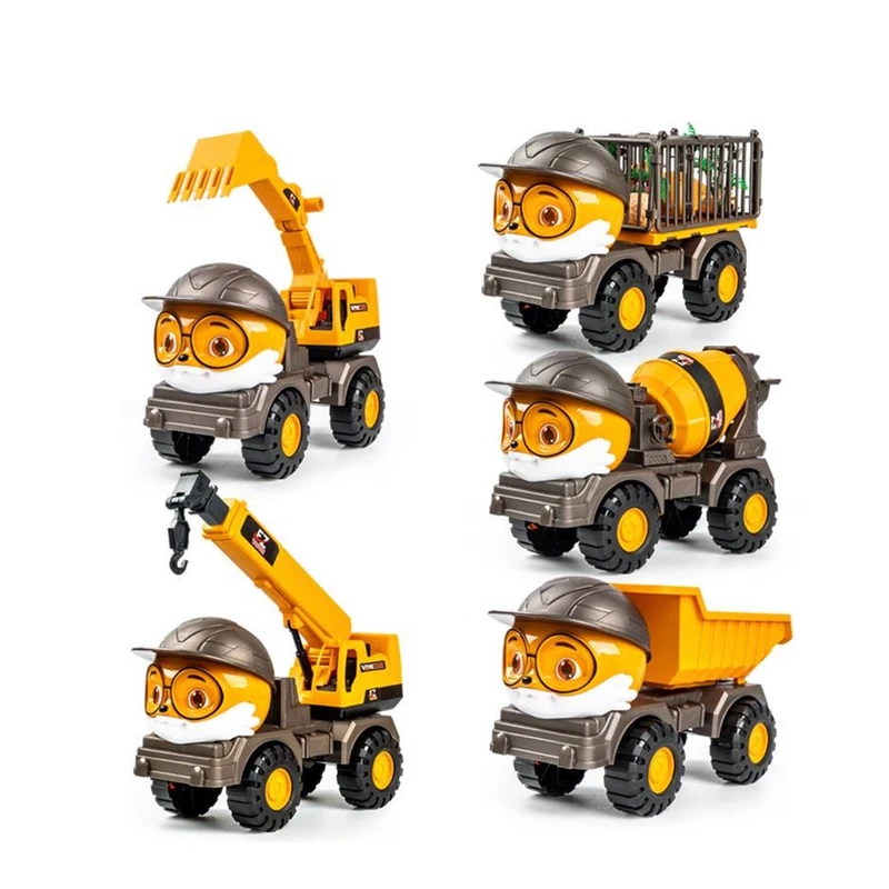 ماشین بازی مدل کامیون های راه سازی کد AK100 مجموعه 5 عددی