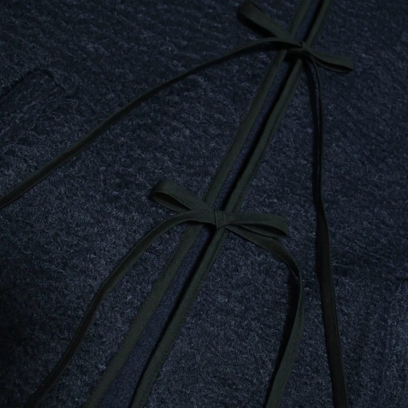 عکس شماره 8 : پالتو زنانه مدل فوتر پشمی جلو پاپیونی کد 10270