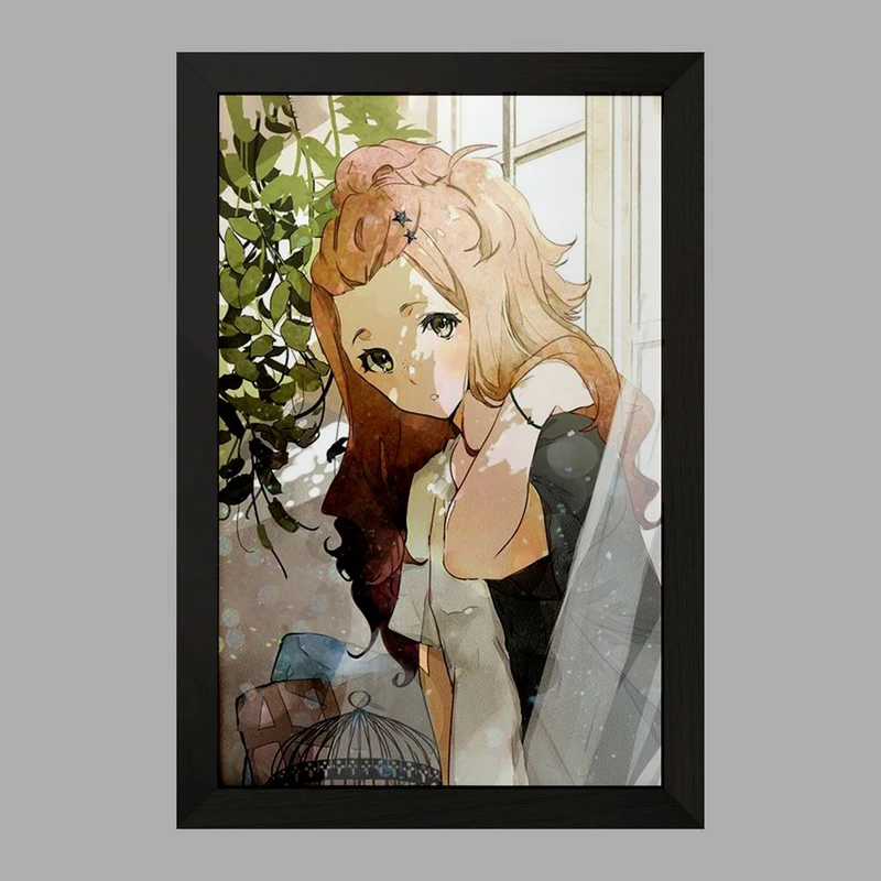 تابلو خندالو مدل کنزاکی انیمه لیز و پرنده آبی کد 23823