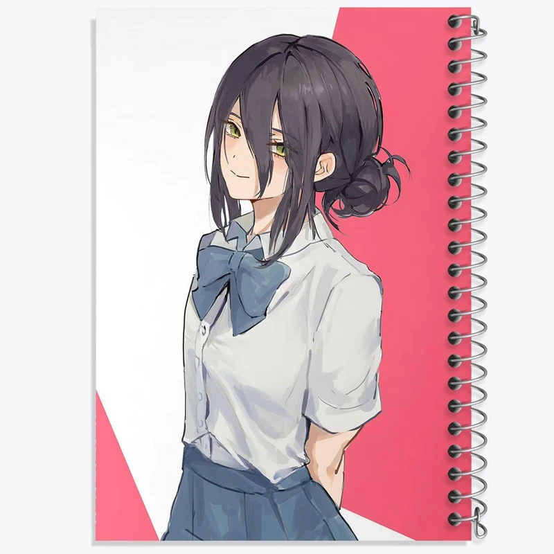 دفتر شطرنجی 50 برگ خندالو طرح ریزه انیمه مرد اره ای Chainsaw Man کد 17914