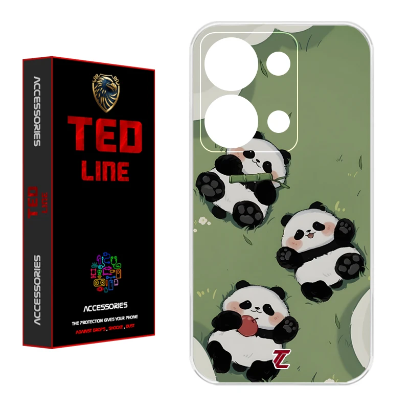 کاور تد لاین طرح پاندا کد 1102 مناسب برای گوشی موبایل شیائومی Redmi Note 13 Pro 4G / Poco M6 Pro