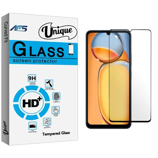 محافظ صفحه نمایش شیشه ای ای اف اس مدل Unique مناسب برای گوشی موبایل شیائومی Redmi 13C