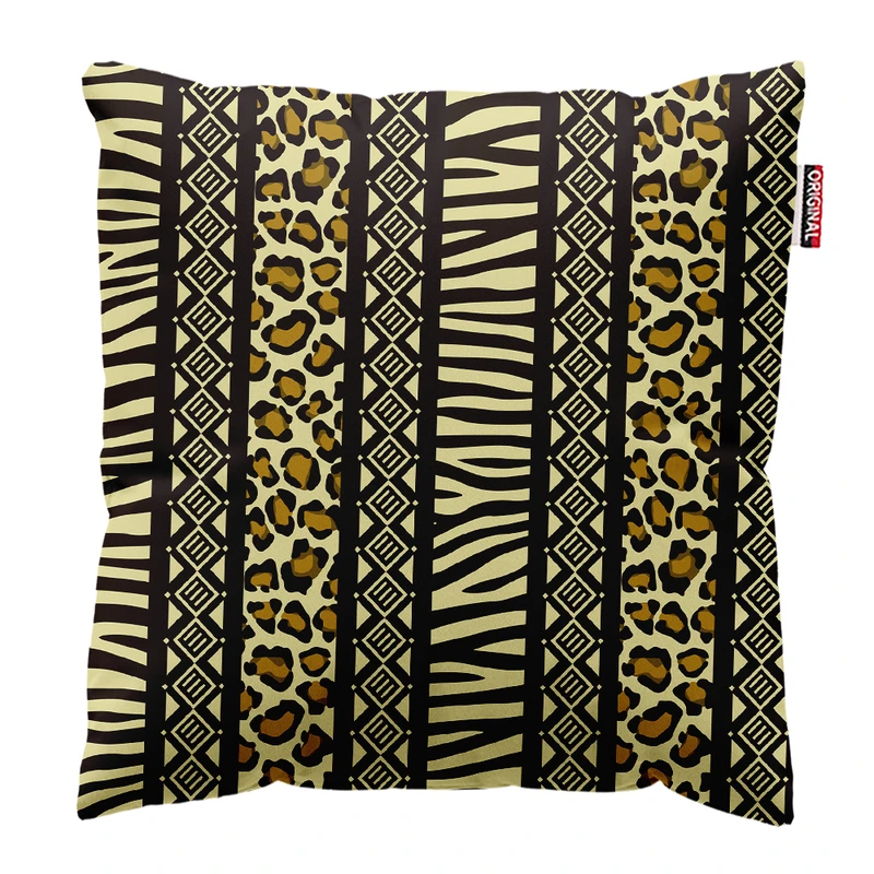 کوسن پاد آفرین مدل بوهو طرح آفریقایی کد PK402285 سایز 40*40 سانتی متر