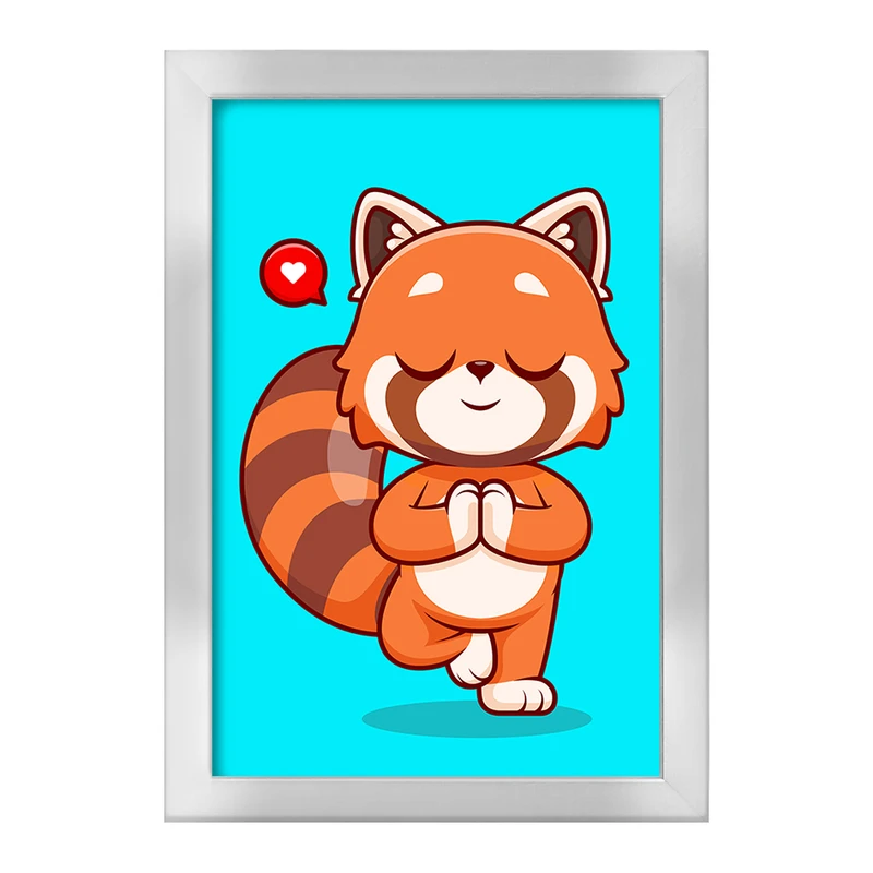 تابلو خندالو طرح حیوانات بامزه پاندای قرمز کد 29445