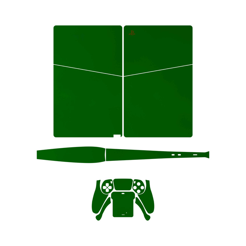 برچسب کنسول و دسته بازی PS5 Slim Digital Edition ماهوت مدل Metallic Green 