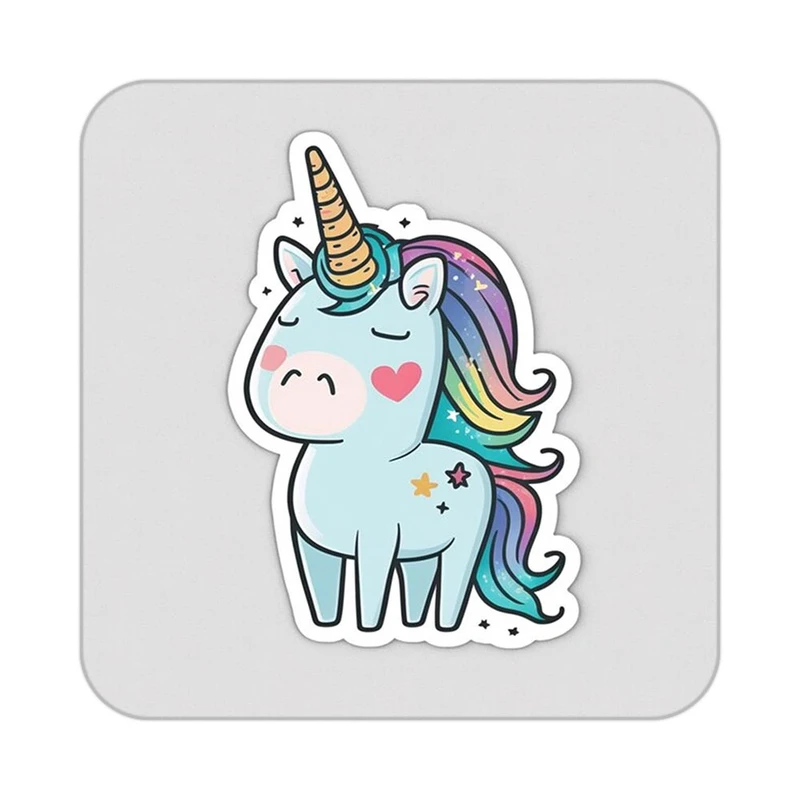 زیر لیوانی کاکتی طرح اسب تک شاخ و یونیکورن مدل mp32240