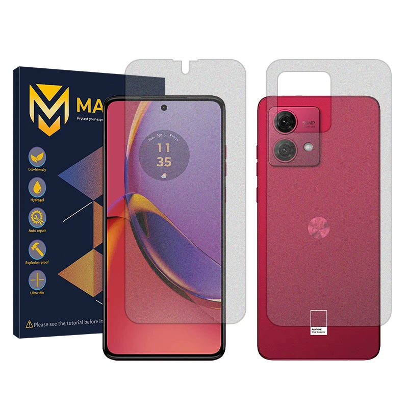 محافظ صفحه نمایش مات مستر مدل Resistant مناسب برای گوشی موبایل موتورولا Moto G84 به همراه محافظ پشت گوشی