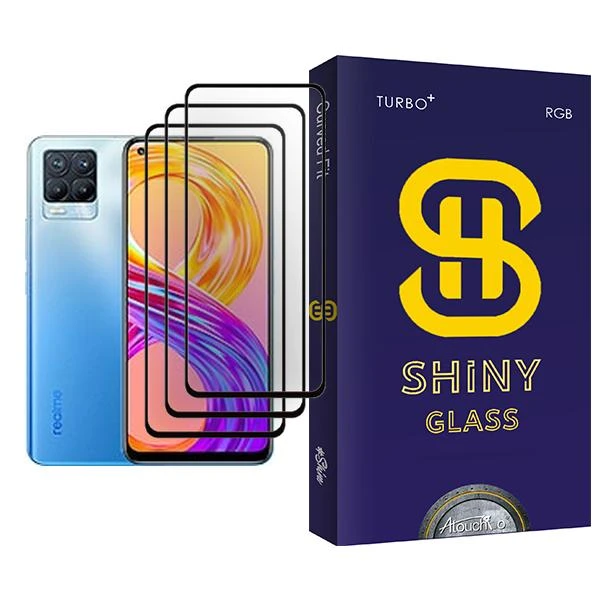 محافظ صفحه نمایش آتوچبو مدل Shiny Glass MIX003 مناسب برای گوشی موبایل ریلمی 8 Pro بسته سه عددی
