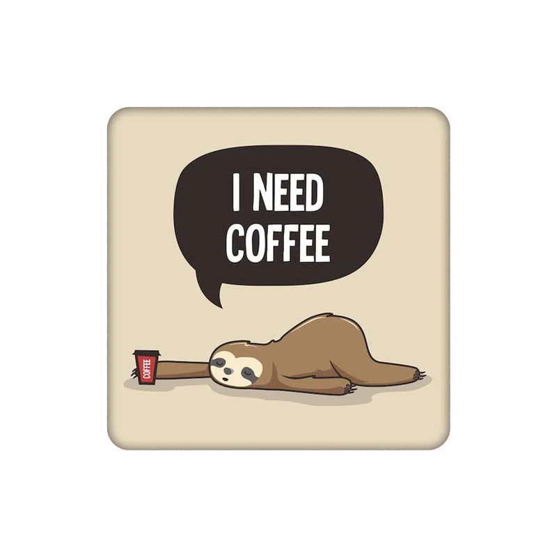 زیرلیوانی طرح تنبل و قهوه کد 7605349