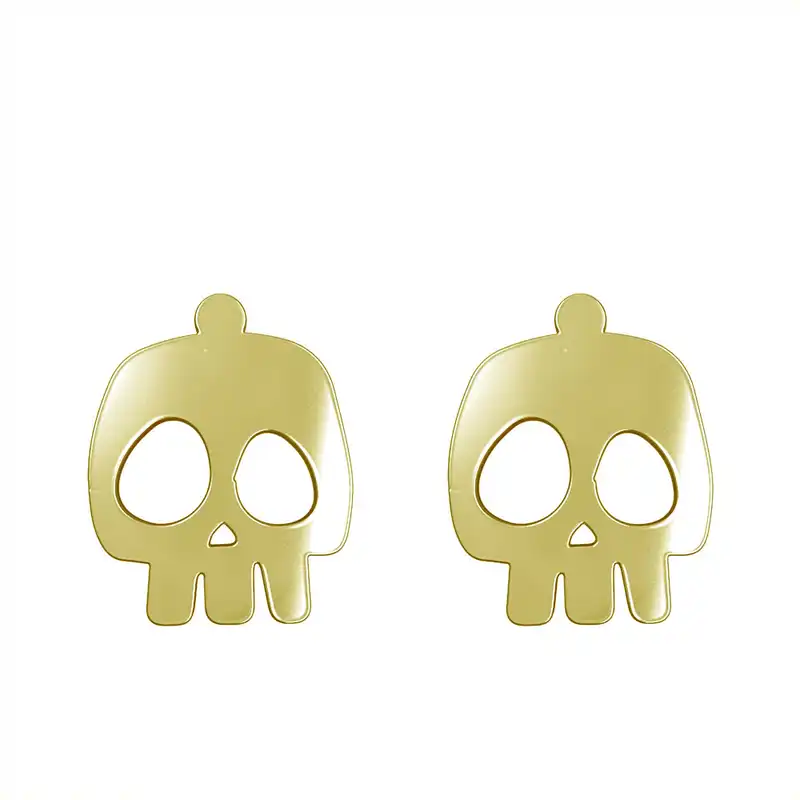 گوشواره طلا 18 عیار زنانه مدوپد مدل جمجمه کد GA1-15718