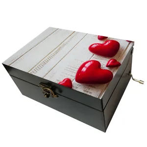 جعبه موزیکال مدل هندلی طرح عشق و قلب کد T1226