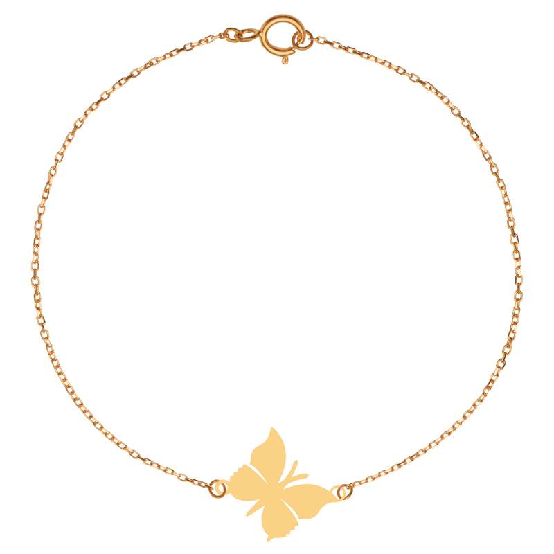 پابند طلا 18 عیار زنانه کرابو طرح پروانه مدل Kr2054