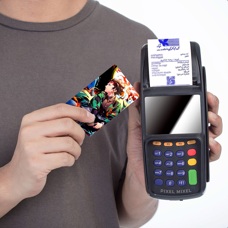 استیکر کارت پیکسل میکسل مدل انیمه kimetsu no yaiba