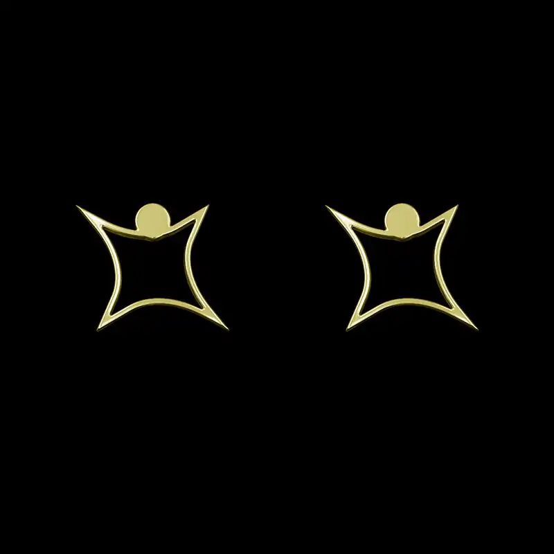 گوشواره طلا 18 عیار زنانه مدوپد مدل ستاره کد GA1-15536