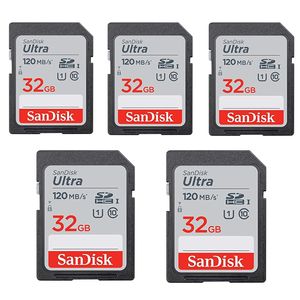 کارت حافظه SDHC سن دیسک مدل Ultra کلاس 10 استاندارد UHS-I U1 سرعت 120MBps ظرفیت 32 گیگابایت بسته 5عددی 