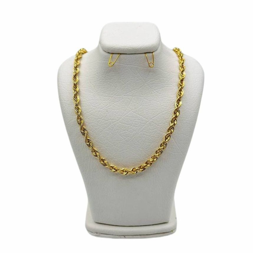 زنجیر طلا 18 عیار زنانه طلای کامک مدل شیک و طنابی -  - 1