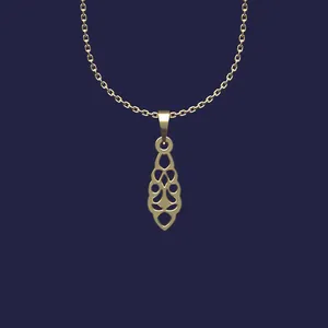 گردنبند طلا 18 عیار زنانه مدوپد مدل هندسی کد Z2-1-1206