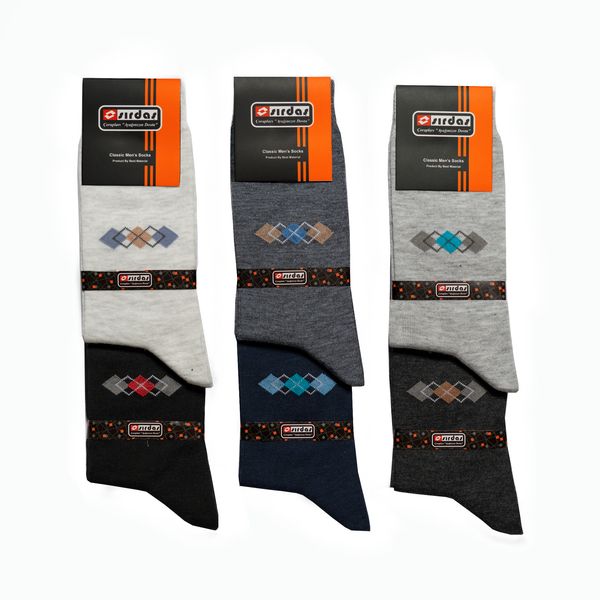 جوراب ساق بلند مردانه سیرداش مدل 177 بسته 6 عددی