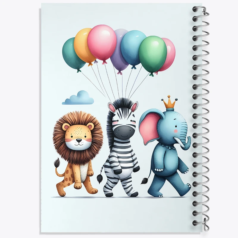 دفتر شطرنجی 50 برگ خندالو طرح حیوانات بامزه کد F6204