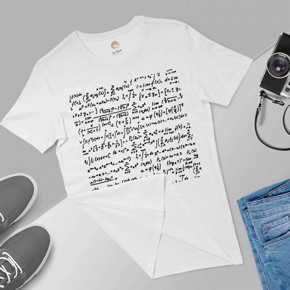 تی شرت آستین کوتاه زنانه هومرو مدل  TW383 طرح ریاضی فیزیک -  - 5