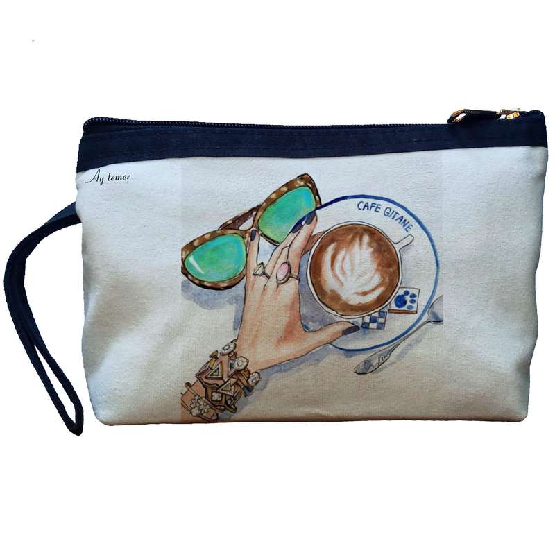 کیف لوازم آرایش زنانه آی تمر مدل کافی کد 228