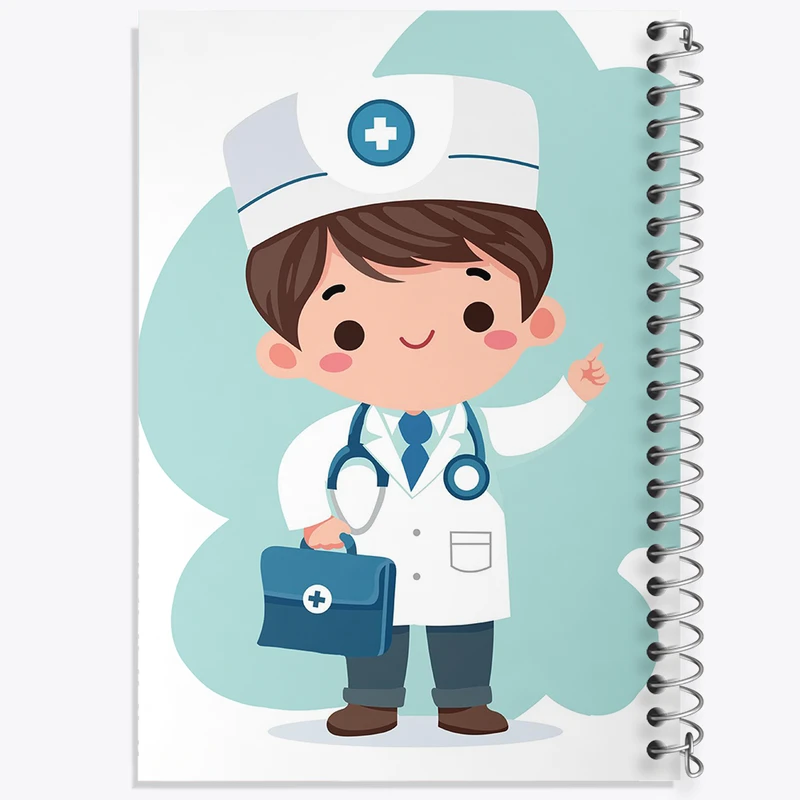 دفتر لیست خرید 50 برگ خندالو طرح پزشک و پرستار کودکانه کد 36509