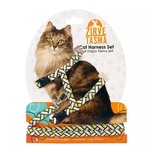  قلاده تنی گربه زیرو تاسما مدل Cat Harness Set کد 99005